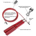 thumbnail image 2 of ZHAOCHENG Cuerda para saltar, manijas de aleación de aluminio, cuerdas para saltar con cojinetes de metal, cuerdas para saltar para fitness con bolsa de transporte, 2 of 5