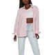 thumbnail image 1 of Trajes de 2 piezas para mujer, camisa de manga larga con cuello vuelto a rayas y pantalones cortos XBTCLXEBCO L Rosado;L, 1 of 5