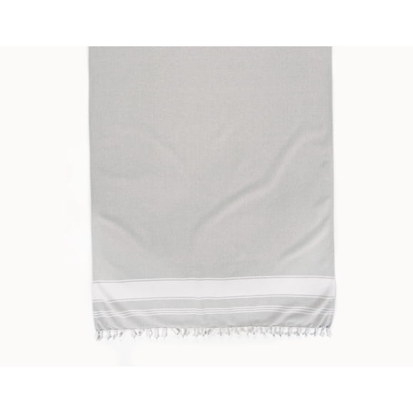 Toalla de playa LANE LINEN, grande, para piscina, tamaño XL, 39 x 71 cm, color gris