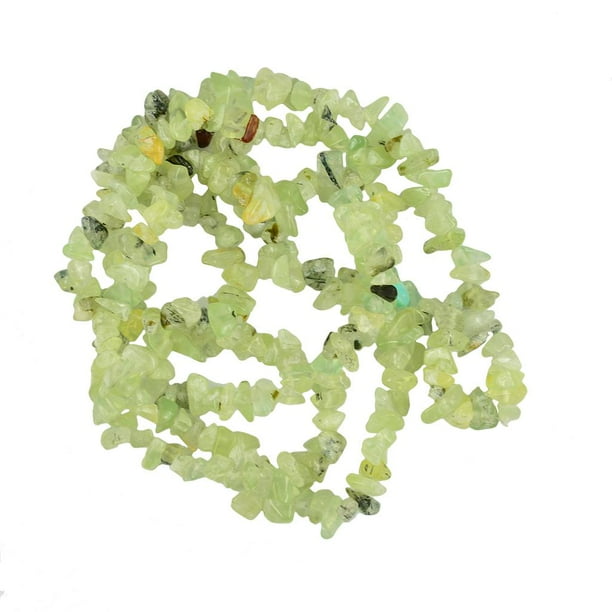 Piedra Cuenta Suelta para Abalorios DIY Maualidad Accesorios Espaciador 34 Pulgadas / Arena Verde Prehnite Verde