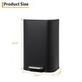 thumbnail image 2 of 12L/20 L/30L Kitchen Trash Can, Stainless Steel Garbage Can with Inner Wastebasket, Step Trash Can with Soft-Close Lid, Rectangular Rubbish Bin for Bathroom, Kitchen, Living Room, 2 of 8
