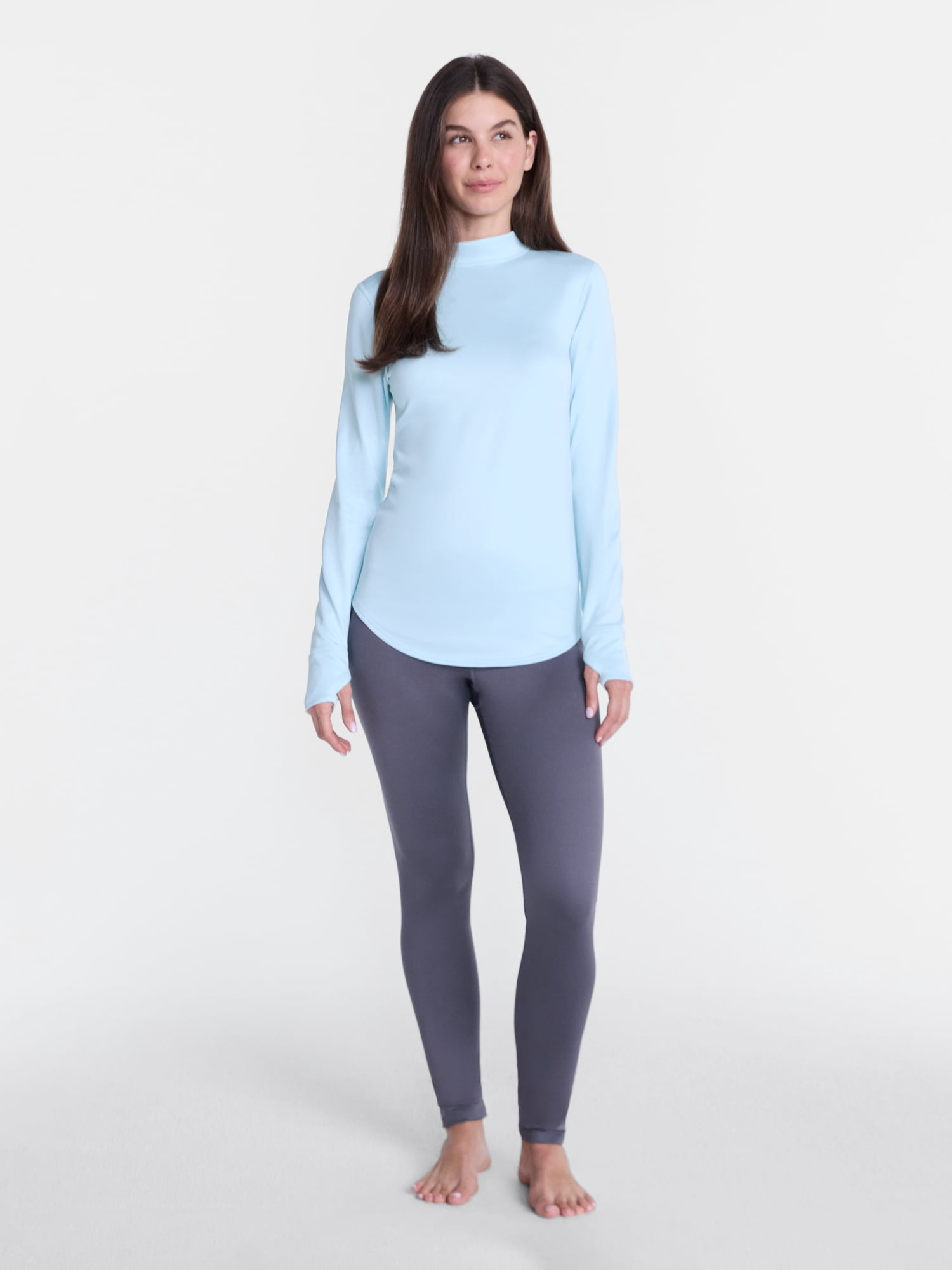 ClimateRight by Cuddl Duds Women's Warmer Thermal Guard Mock Neck Base Layer Thermal Top, Sizes XS-4X