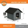 thumbnail image 3 of K&H Pet Products  Heated Cat House for Outdoors Cat Shelter Gray/Black 22 X 19 X 17 Inches, 3 of 12