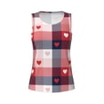 thumbnail image 6 of Sigee Heart Plaid for Women's Workout Tank Top,Running Tank Tops,Sleeveless Gym ClothesXX-Large, 6 of 8