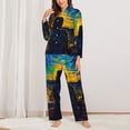 thumbnail image 2 of Balery Abstract Starry Sky Pattern Pajama Sets for Women Long Sleeve 2 Piece Sleepwear Loungewear Sets Soft PJ's with Pockets Long Sleeve Comfy Pj Sets-XX-Large, 2 of 7