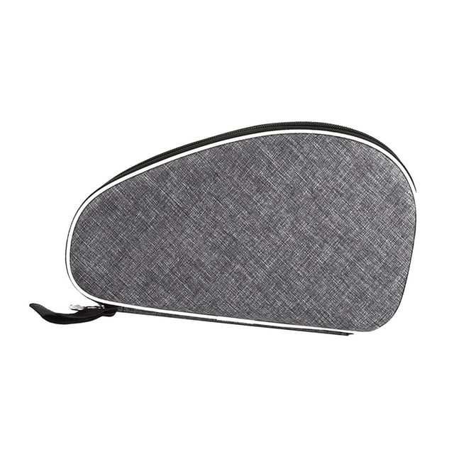 Table Tennis Racket Case Pong Paddle Case of Fan Shaped Lightweight Training Competition Professional Table Tennis Cover Racket Pouch Gray