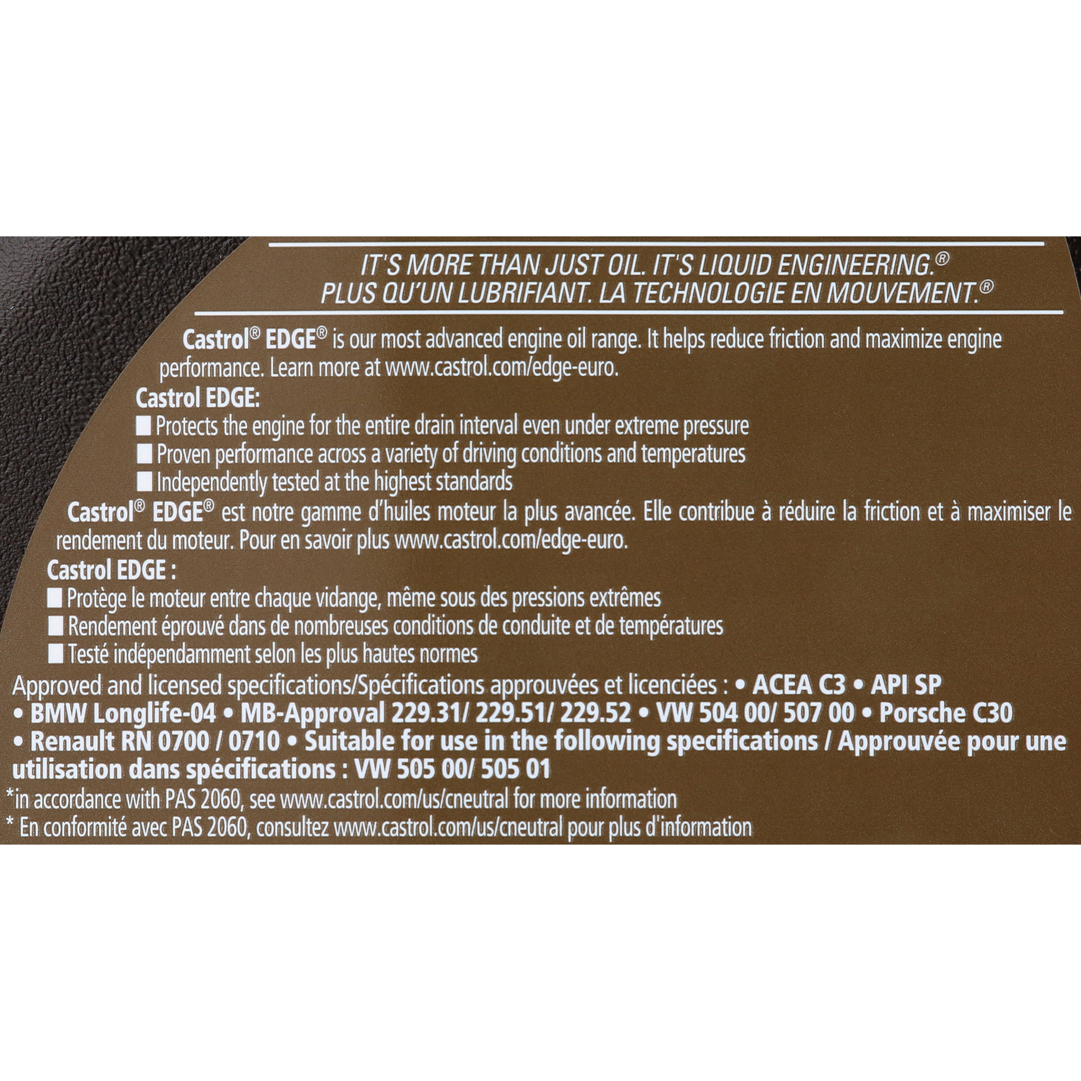 Castrol Edge 5W-30 K Advanced Full Synthetic Motor Oil, 1 Quart, Case of 6
