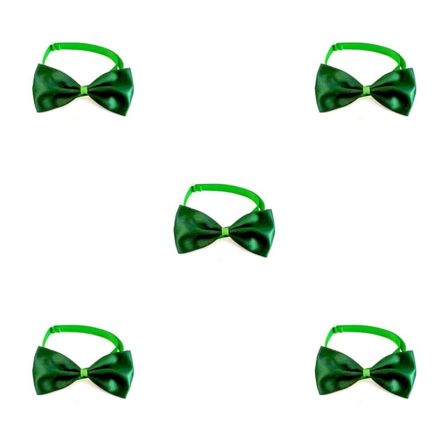 Billuyoard Pajarita Ajustable Accesorios para mascotas Decoraciones Cachorro Verde Verde 5Conjunto