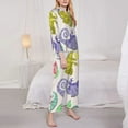 thumbnail image 4 of Bingfone Womens Pajama Sets Cute Chameleons Print,Long Sleeve Loungewear Pajamas Set-Small, 4 of 9