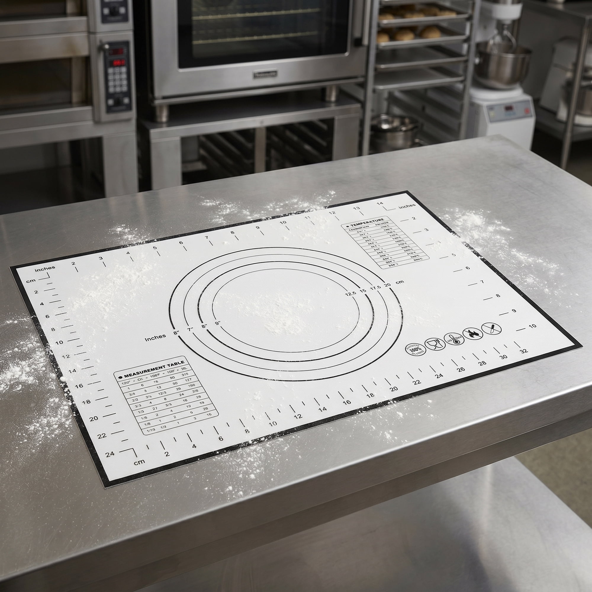 Unique Bargains Pastry Baking Mat with Measurements and Heat Resistance Black 11.8"x15.7"