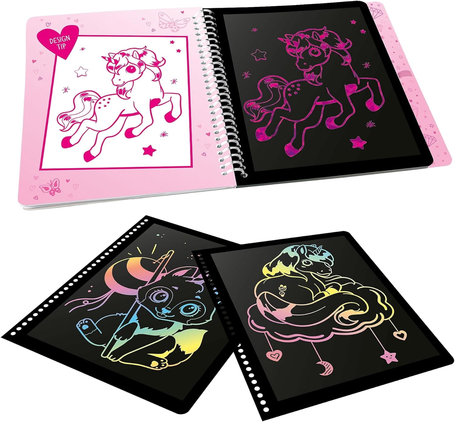 Depesche 12730 Ylvi Magic Book with 20 Pages of Fantastic Motifs, Booklet with Colourful Gradie