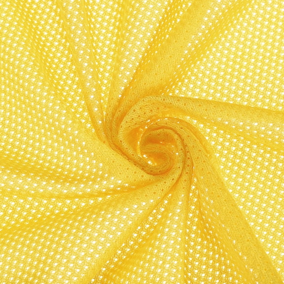 Uxcell 62 Inch Wide Mesh Fabric for Sewing Backpack Pocket and Straps, Netting Clothes, Mustard Yellow 2 Yard