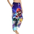 thumbnail image 2 of Sigee Mario Bu Print Women's Soft Pajama Pants - Breathable and Comfortable Lounge Sleep Bottoms with Elastic Waistband and Pockets-XX-Large, 2 of 9