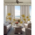 thumbnail image 4 of Yellow Spring Floral Blackout Curtains 45 Inches Long for Bedroom, Summer Botanical Rustic Daisy Thermal Insulated Room Darkening Black Out Window Curtain Panels Grommet Drapes for Living Room, 4 of 8