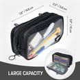 thumbnail image 4 of ZIPIT Half & Half Pencil Case | Aesthetic Pencil Pouch for College and Office (Black), 4 of 8