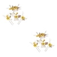 thumbnail image 1 of Sonducket 4 piezas de peinetas de flores para boda, conjunto de tocados de decoración, tocado elegante elegante para niñas, hermoso tocado de Type6 NO6, 1 of 6