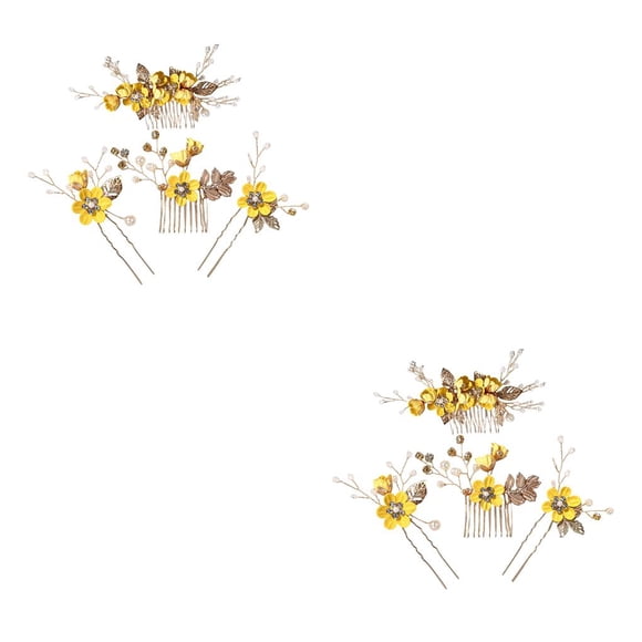 Sonducket 4 piezas de peinetas de flores para boda, conjunto de tocados de decoración, tocado elegante elegante para niñas, hermoso tocado de Type6 NO6