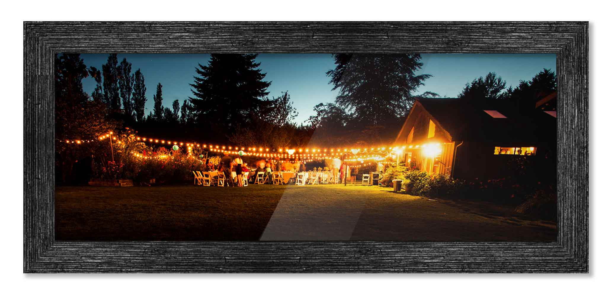 18x48 Frame Black Rustic Barnwood Solid Wood Picture Frame | 1.5 Inch Moulding Width | Includes UV