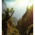 thumbnail image 3 of Ambesonne Landscape Duvet Cover Set, Nepal Forest Majestic, 2-Calking, Green Pale Yellow, 3 of 6