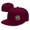 thumbnail image 4 of DouZhe Flat Brim Cap Snapback Hat, Race Car Flag Prints Adjustable Red Adult Baseball Cap, 4 of 6