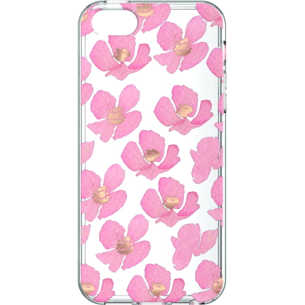 onn. iPhone 5, iPhone 5S & iPhone SE Clear Phone Case with Floral onn. iPhone 5, iPhone 5S & iPhone SE Clear Phone Case with Floral