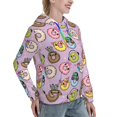 thumbnail image 2 of KLL Cartoon Donuts for Womens Pullover Hoodie with Pocket Hooded Long Sleeve Shirts Sweatshirt for Women-Small, 2 of 7