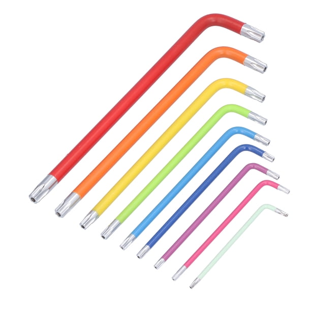 Llaves Hexagonales De Estrella, Llave Hexagonal De Brazo Largo, 9 Piezas De Acero Al Cromo Vanadio Para Bicicletas Para Girar Tornillos Para Mantenimiento De Motocicletas