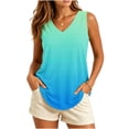 thumbnail image 2 of Long Tank Tops For Women Sevevn Womens Print Tank-Neck Plus Size Basic Casual Flowy Summer Sleeveless T-Shirt Basic Tank Tops For Women, 2 of 8