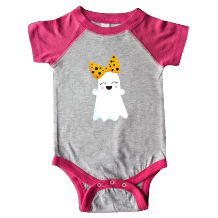 

Inktastic Cute Ghost Little Ghost Ribbon Halloween Gift Baby Girl Bodysuit