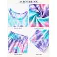 thumbnail image 6 of Topgal Little & Big Girls Tie Dye Pink Purple Blue Swirl Pajamas Long Sleeves & Pants 2-Piece Clothes Set Cute Pink Pjs Size 10, 6 of 7