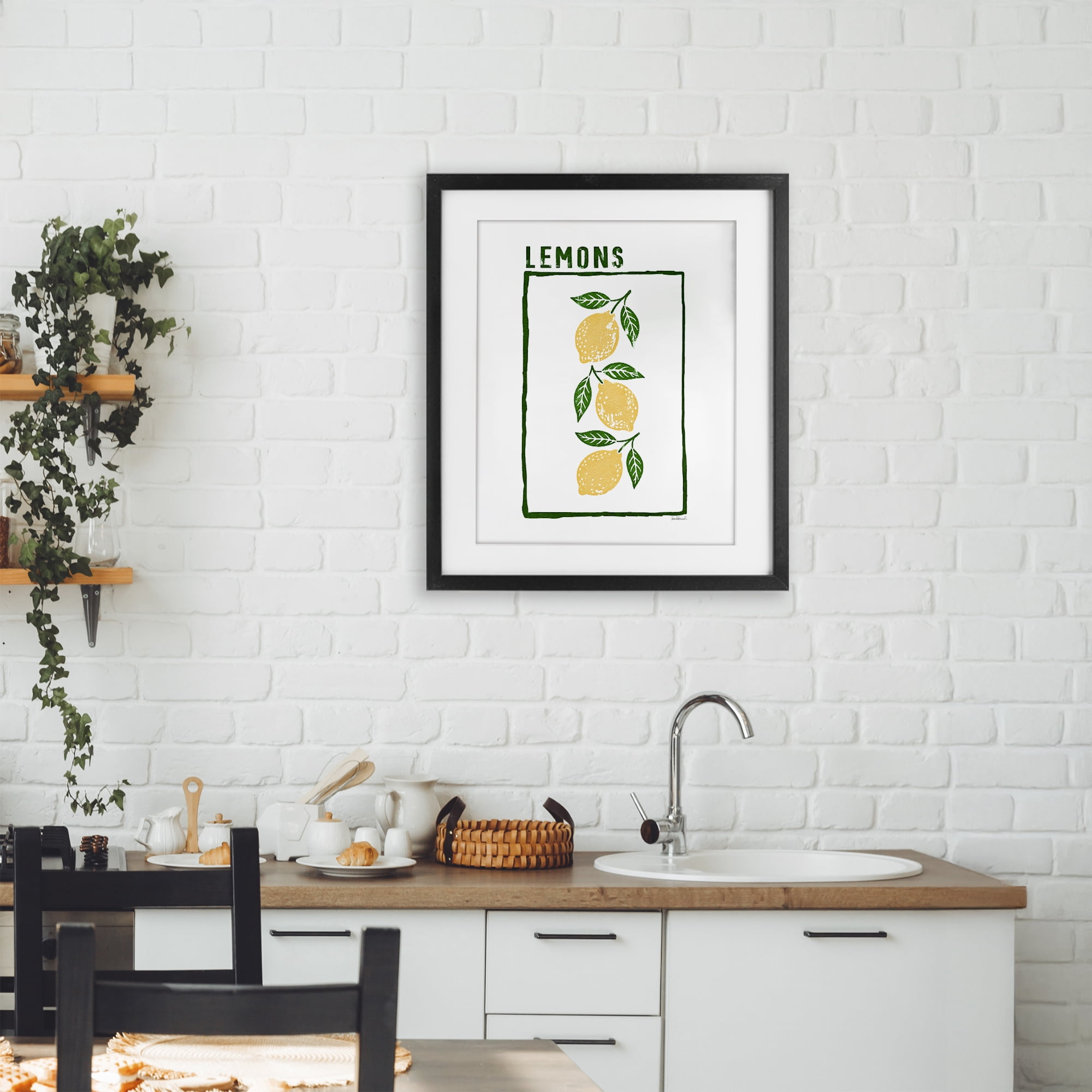 Stupell Industries Tasty Summer Lemons Black Framed Print Under Glass, design by Amanda Greenwood