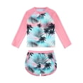 thumbnail image 5 of Esho 9T-10T Toddler Little Girls Summer Rash Guards Swimsuit Long Sleeve Swim Shirts + Swim Shorts 2Pcs Bathing Suit, 5 of 8