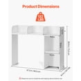 thumbnail image 3 of VEVOR Desktop Bookshelf White Desktop Storage Organizer 2-Tier for Office & Home, 3 of 9