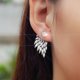 thumbnail image 1 of Mujeres Swing 1pair Pendientes de joyería en forma de ala Fresco Pendientes de plata Rhinestone, 1 of 5