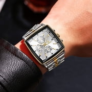 Men's business steel belt quartz fashion three-eye six-pin watch