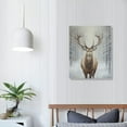 thumbnail image 3 of JEUXUS  Deer Wall Art Canvas: Natural Deer in the Snow Winter Wall Decorations for Living Room Farmhouse Bathroom Decorations with Frame and Easy to Hang, 3 of 4
