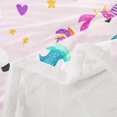 thumbnail image 3 of Unicorn Sherpa Blanket Throw Size, Cute Love Heart Throw Blanket, Girly Fantasy Unicorn Fleece Blanket Magical Animal Dreamy Horse Fuzzy Blanket For Bedroom Sofa Couch,Pink, 3 of 6