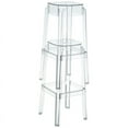 thumbnail image 4 of Compamia Fox 30" Polycarbonate Patio Bar Stool in Transparent Gray, 4 of 4