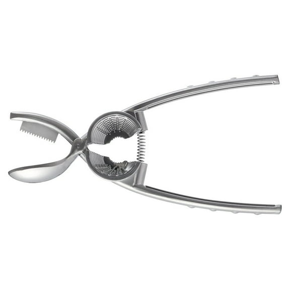 Silver Silver Multifunctional Alloy Nutcracker Tool For Walnuts Nuts Shelling Kitchen Gadget Handheld Nut Breaker Plier 4X3Inch