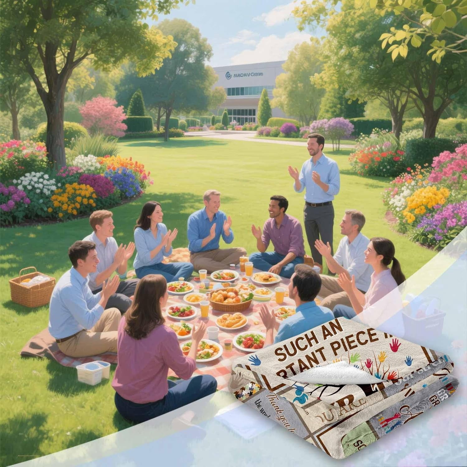 Cool Employee Appreciation Gifts for Women Men, Appreciation Gifts for Coworkers, Teamwork Gift Blanket 60"X50", Team Gift for Employees, Thank You Blankets for Coworkers, Beige