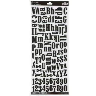 Sticko Solid Small Silver Carnival Alphabet Paper Stickers, 83