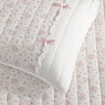 thumbnail image 3 of Emma Cottage Floral Shabby Chic Pink 3-Piece Ruffled Embellished Microfiber Quilt Set - Full/Queen, 3 of 4