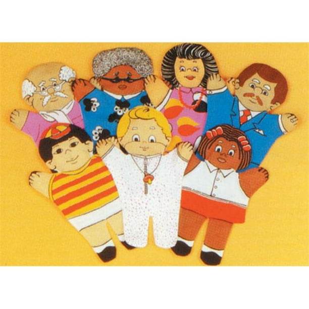 Dexter Educational Toys DEX810W Jeu de Marionnettes 7 Pièces Famille - Caucasien