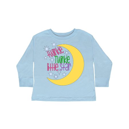 

Inktastic Twinkle Twinkle Little Star with Yellow Moon Gift Toddler Boy or Toddler Girl Long Sleeve T-Shirt