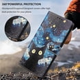 thumbnail image 6 of Colorful Painted Wallet Phone Case for Google Pixel 10 / Pixel 10 Pro 6.3" , PU Leather Flip Folio Cover With Card Slots, Magnetic Closure, Kickstand, Shockproof Protective Phone Case,Kitten, 6 of 10