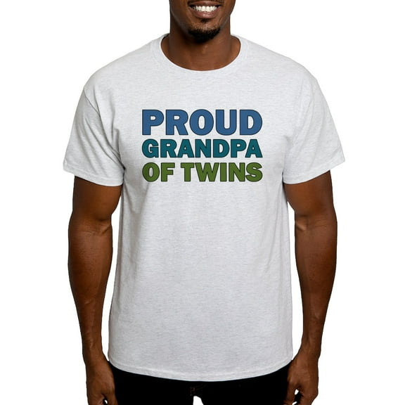 CafePress - Proud Grandpa Of Twins Light T Shirt - Men's Classic Graphic T-Shirt