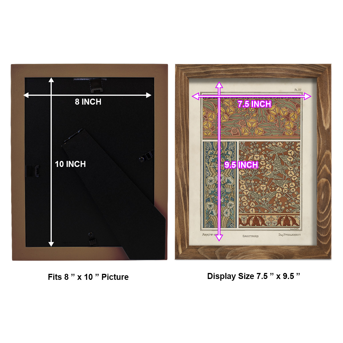 Nouveau Decorative II - Framed Print w/glass - Walnut