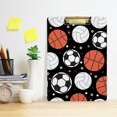 thumbnail image 6 of FMSHPON Basketball Football Sports Clipboard Hardboard Wood Nursing Clip Board and Pull for Standard A4 Letter 13x9 inches, 6 of 7