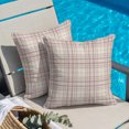thumbnail image 2 of Throw Pillow Covers 16x16 Inch, Buffalo Plaid Decorative Pillow Cases for Couch Sofa Bed, Dusty Rose Pink Farmhouse Gingham Striped Cotton Linen Square Home Decor Pillowcases with Hidden Zipper, 2 of 9