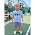 thumbnail image 6 of BemeyourBBs Toddler Baby Boy Football Outfit Baby Boys Summer Clothes 12 18 24 Months 2 3 4 5 Years Soccer Print Short Sleeve T-shirt and Plaid Shorts Set Baby Boy 2 Piece Summer Outfit, 6 of 9